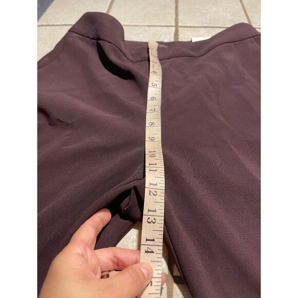 Ann Taylor Curvy Fit High Rise Ankle Pants Slim Leg Polyester/Spandex Plum 6P - Picture 12 of 16